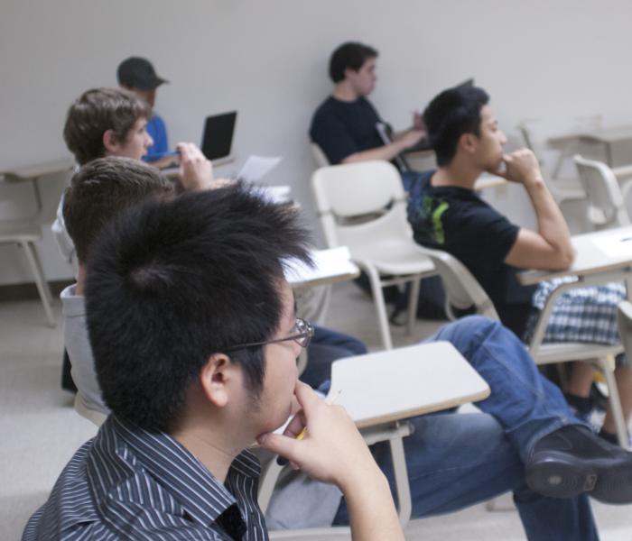 Students paying attention during an class